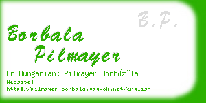 borbala pilmayer business card